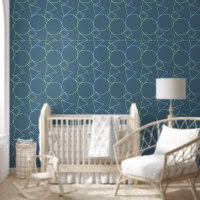 Geometric Shapes Simple Modern Dark Dusty Blue
