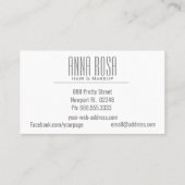 *~* Geometric Silver Turquoise Waterverf Girly Visitekaartje (Achterkant)