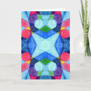 Geometric Skittles-Wenskaart Kaart