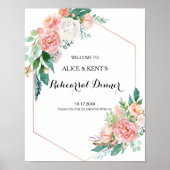 Geometric Spring Floral Rehearings Welcome Poster (Voorkant)