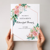 Geometric Spring Floral Rehearings Welcome Poster