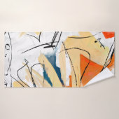 Geometric strokes abstraction. Abstract painting, (Serviette de bain)