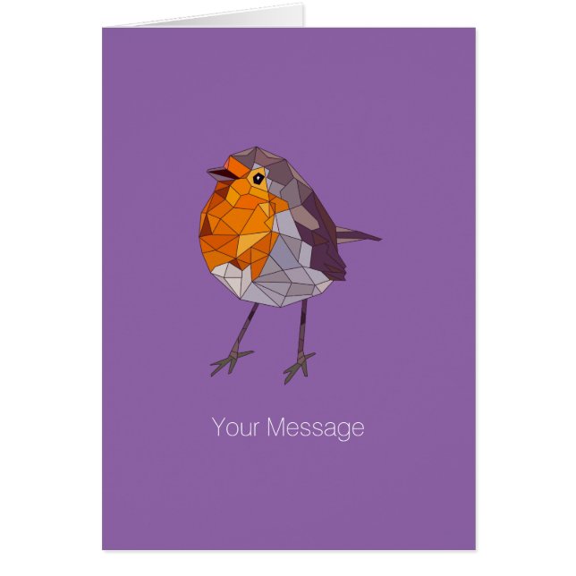 Geometric Style Red Robin (Voorkant)