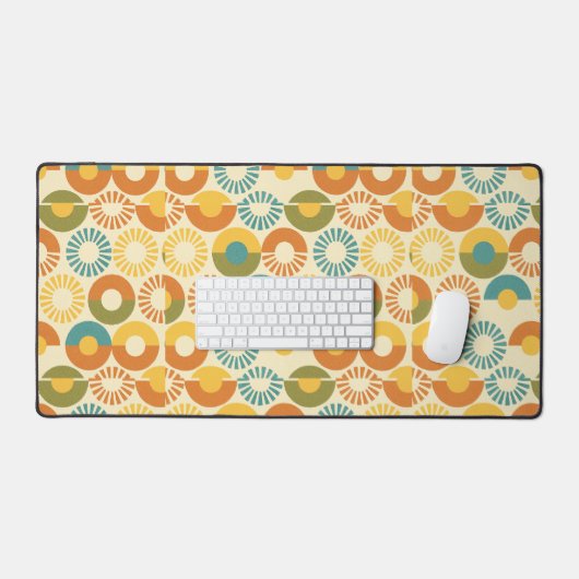 Geometric Sunburst Circles - Retro Mid-Century (Clavier et souris)