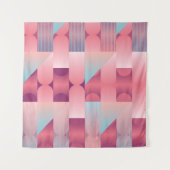 Geometric surface pattern with triangles, circles wandkleed (Voorkant (horizontaal))