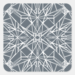 Geometric Symmetry Vierkante Sticker