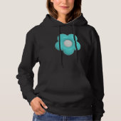 Geometric Teal Jelly Daisy Flower Hoodie (Voorkant)