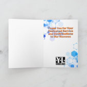 Geometric tech universeel jaar werknemersjubileum kaart (Binnen)