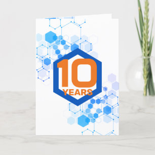 Geometric tech universeel jaar werknemersjubileum kaart