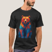 Geometric teddy bear tshirt trending design (Voorkant)