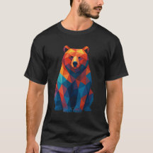 Geometric teddy bear tshirt trending design