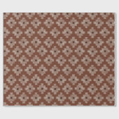 Geometric Terracotta Red Christmas Wrapping Paper  Cadeaupapier (Vlak)
