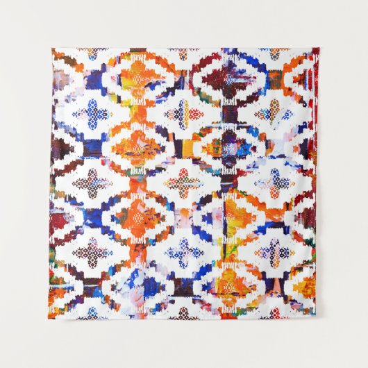 Geometric texture pattern with watercolor effectab wandkleed (Voorkant)