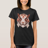Geometric Tiger Polygon Low Poly Tiger Face T-shirt (Voorkant)