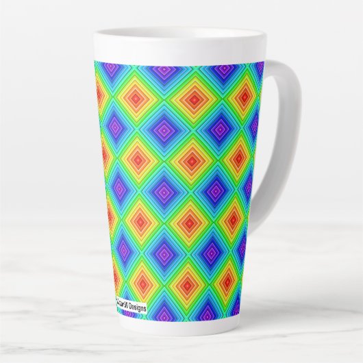 Geometric Topography - Latte Mug (Angle droit)