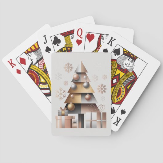 Geometric Triangles Christmas Tree Playing Cards Pokerkaarten (Achterkant)