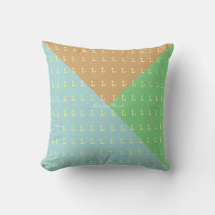 geometric triangles with initials pattern buitenkussen