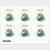 Geometric Turtle “Thank You” Sticker – Modern Ocea (Vel)