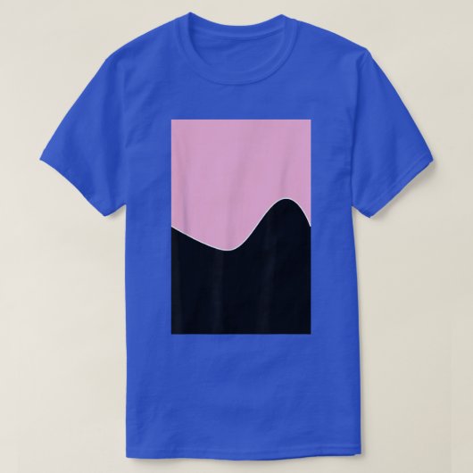 GEOMETRIC TWO TONE WAVE PATTERN COTTON CANDY PINK T-SHIRT (Design voorkant)