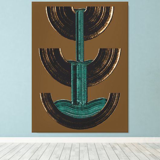 Geometric Vertical Abstract Composition Canvas Afdruk (Insitu (Houten vloer))