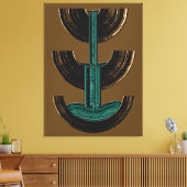 Geometric Vertical Abstract Composition Canvas Afdruk (Insitu (Woonkamer))
