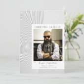 Geometric Waves Celebration of Life-programma Kaart (Staand voorkant)