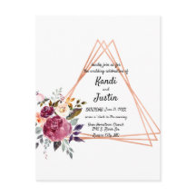 Geometric Wedding Invite Briefkaart