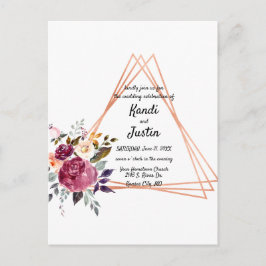 Geometric Wedding Invite Briefkaart