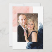 Geometric Wedding Photo van de Waterverf van de ma Kaart (Achterkant)