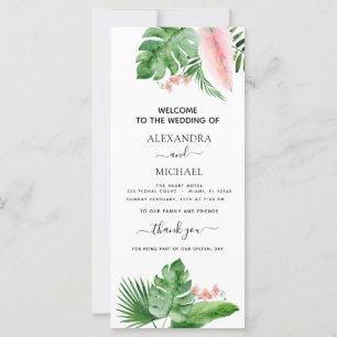 Geometric Wedding Programme Waterverf Tropische Pa