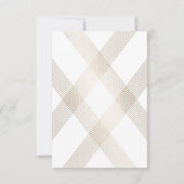 Geometric White Gold Gatsby Wedding RSVP (Achterkant)
