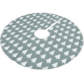 Geometric Xmas Tree Patroon | Minimale Sage Green Kerstboom Rok (Gekanteld)