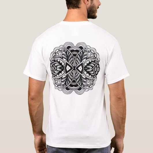 Geometric Zen Mandala Art T-Shirt (Dos)