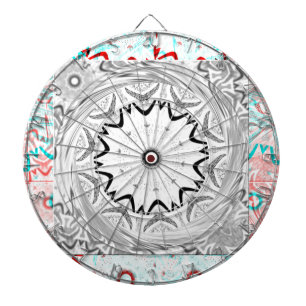 Geometrie Afrika roze cyaan Dartbord