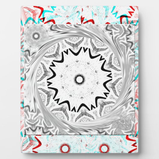 Geometrie Afrika roze cyaan Fotoplaat (Voorkant)