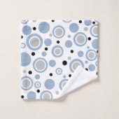 Géométrie blanche argentée moderne (Gant de toilette)