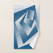 Géométrie bleu sarcelle (Serviette à main)