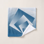 Géométrie bleu sarcelle (Gant de toilette)