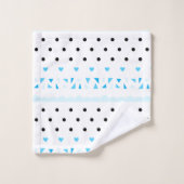 Géométrie bleue (Gant de toilette)