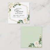 Géométrie de verdure Combien de cartes de baisers (Devant / Derrière)