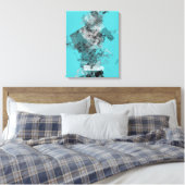 Geometrie deconstrueren canvas afdruk (Insitu (Slaapkamer))