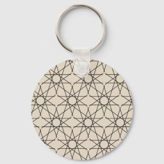 Géométrie d'étoile quintuple Sable Encre Porte-clé