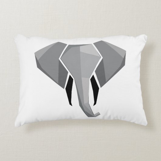 Geometrie Elephant Head Accent Kussen (Voorkant)