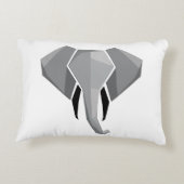 Geometrie Elephant Head Accent Kussen (Achterkant)