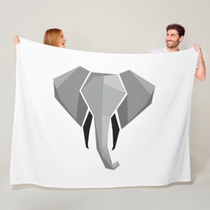 Geometrie Elephant Head Fleece Deken