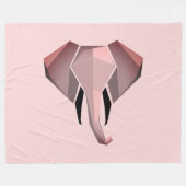 Geometrie Elephant Head Fleece Deken (Voorkant (Horizontaal))