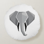 Geometrie Elephant Head Rond Kussen (Achterkant)