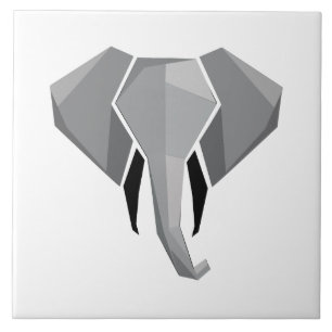 Geometrie Elephant Head Tegeltje