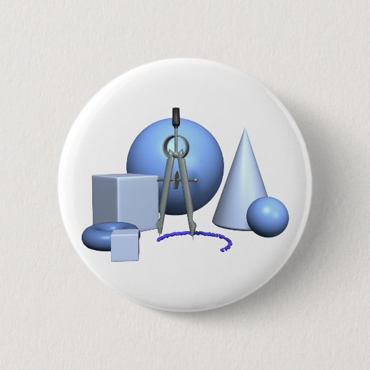 Geometrie en geometrische vormen ronde button 5,7 cm (Voorkant)