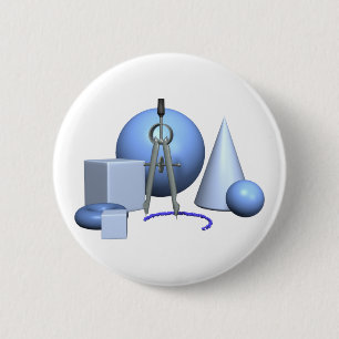 Geometrie en geometrische vormen ronde button 5,7 cm